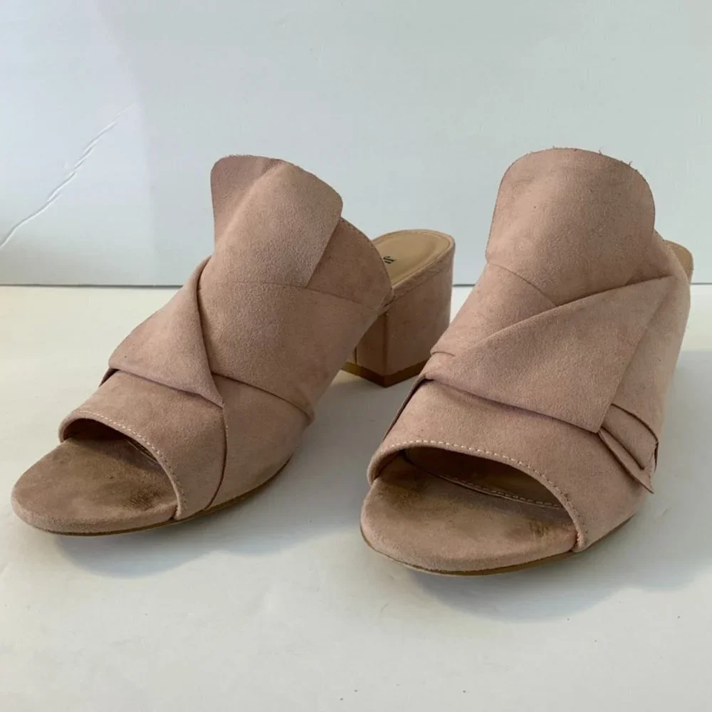 JustFab Blush Pink Minna Heeled Mule